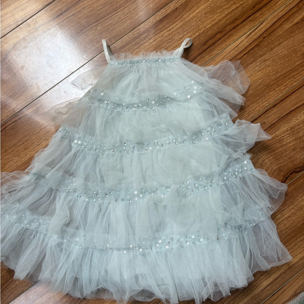 Tutu Du Monde White Sequin Kids Dress